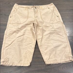 Gloria Vanderbilt Casual Tan Cargo Shorts size 8 3:15